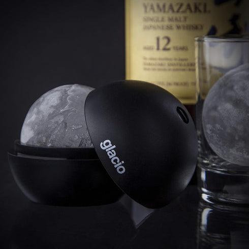 Glacio Round Ice Cube Molds – Large Whiskey Ice Ball Maker, BPA-Free Silicone Sphere Mold for Cocktails