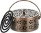 Portable Iron Mosquito Coil Holder with Handle, Round Heat-Resistant Incense Holder (Bronze)