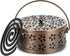 Portable Iron Mosquito Coil Holder with Handle, Round Heat-Resistant Incense Holder (Bronze)