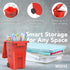 Wiosi Mini Garbage Trash Pen Holder, Tiny Recycle Bin for Desk, Red & Yellow, Pack of 2, Ideal for Student Work