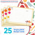 Meadowsweet Kitchens Recipe Card Set - 25 Double Sided 4 x 6 Inch Cards, Singing Birds