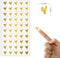 Wedding Meal Stickers - White Square Choice Indicator Stickers - 50 Stickers (Chicken, Gold) for Wedding Meals