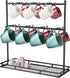 OROPY 14-Hook Coffee Mug Holder for Countertop, 2 Tier Mug Display Stand with Heavy Duty Metal Base