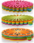 ME.FAN Silicone Trivet, Kitchen Hot Pads for Pots, Insulated Teapot Trivet, Flexible Durable Non-Slip Coasters Set