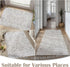 jinchan 2x3 Washable Rug for Entryway - Vintage Floral Area Rug, Ultra-Thin Low Pile Soft Non Slip