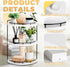 Alytree 3 Counter Counter Countertop Tier Bathroom Organizer, Bathroom Tray and Vanity Organizer, Wood Corner
