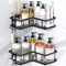 YASONIC Corner Shower Caddy 2 Pack, No Drill Adhesive Shower Storage Shelves,