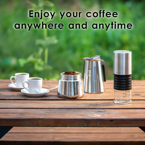 Mixpresso 6 Cup Greca Stovetop Espresso Pot, 300ml/10oz Moka Pot, Stainless Steel Coffee Maker for Camping or Home Use