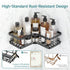 5-Pack, Veken Corner Shower Caddy Advanced Rustproof Design, No Drilling Adhesive Shelves, Rack with Soap Holder, Large