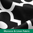 Biscaynebay Textured Fabric Shower Curtains, 72" x 72", Black Morocco Pearl Printed Linen