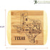 Totally Bamboo A Slice of Life Texas State Cutting Board, 11" x 8.75" Serving Board