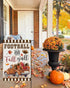 Welcome Thanksgiving Fall Garden Flags - FOOTBALL and Fall Y'all Truck with Maple Leaves, 12x18 Inch Outdoor Decor