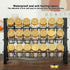 TESUNMU Label4oz CabinetDrawerRack(24) Gold Spice Jars with Seasoning Containers, Glass Spice Bottles with Shaker