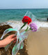 Crochet Flowers Knitted Carnation - Handmade Artisan-Crafted Flowers, Perfect for Mother's Day Gifts (Purple)