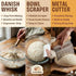 24oz 9 10 Set, Sourdough Starter Kit Complete Sourdough Bread Baking Supplies with Glass Sourdough Starter Jar, Round