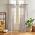 Elrene Home Fashions Vienna Sheer Tie-Top Window-Curtain Panel, 52 in x 95 in, Light Gray