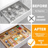 SpaceAid 14-Piece Bamboo Drawer Organizer Storage Boxes Set, Multi-Use Divider Bins for Kitchen, Bathroom, and Office