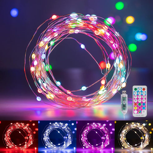 Minetom Fairy Lights Color Changing - 33FT 100 LED String Lights with