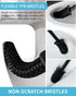 Set, 2 Pack MR.SIGA Toilet Brush and Holder Wall Mounted Toilet Bowl Brush, Compact Toilet Scrub Brush with Holder