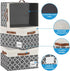 GhvyenntteS Large Storage Bins with Lids, 3-Pack Foldable Fabric Boxes, Sturdy Baskets with Label Window