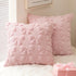 MIULEE Light Pink Bow Pillow Covers Coquette Room Decor Aesthetic Set of
