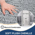 Arotive Luxury Chenille Toilet Rugs U-Shaped - Extra Soft Non-Slip Bathroom Mat, Light Grey, 24"x20"