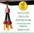 Banana Bungee Red Banana Hook Holder, Made in USA, for Multiple Bunches or Single Banana