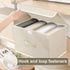 ENUMAIL Closet, 15x9.8x9.8 Storage Boxes, Collapsible Storage Bins with Lids, Cotton and linen cloth Storage Baskets