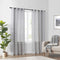 Odor Neutralizing Sheer Voile Grommet Window Curtain for Bedroom or Living Room, 59 in x 120 in, Light Grey