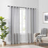 Odor Neutralizing Sheer Voile Grommet Window Curtain for Bedroom or Living Room, 59 in x 120 in, Light Grey