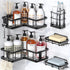 YASONIC Corner Shower Caddy, 5-Pack Adhesive Rustproof Stainless Steel Shower Organizer with