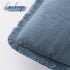 Cozy 2020 Inch,1PC,Misty Foindtower Decorative Linen Fringe Throw Pillow Covers Boho Farmhouse Cushion Cover