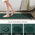 Dark Green Bath Mat Rugs - Non Slip Absorbent Quick Dry Rubber Backed Thin Bath Rug 17"x27.5" - Stain Resistant,