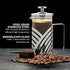 OVENTE French Press Coffee Maker, 12 Ounce, 4 Level Stainless Steel Filter, Heat Resistant Glass