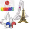 Ann Clark Vive La France Cookie Cutters 2-Pc. Set - Eiffel Tower and Fleur de Lis, Made in the USA