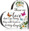 Blulu Crystal Glass Heart Memorial Gift, Sympathy Table Decorations for Loss of Loved One, 4 x 4 Inches Remembrance