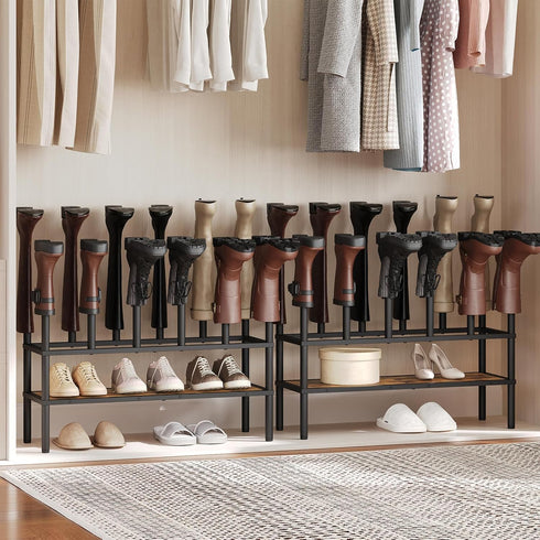 Closet, 3 10 SS09BRY1 YATINEY Shoe and Boot Rack Organizer, Tall Boots Rack for Cowboy Shoes Storage, Tier Shoe Racks