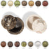 SIMPLURA STUDIO (3.5oz) Countertop Beige Marble Salt Cellar with Lid - Scratch-resistant & Easy-to-Clean Salt