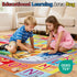 UKISS Words,55"x55"Washable ABC Kids Rug,Toddler Educational Play Rug for Learning Alphabet, Numbers, Colors, Seasons