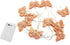 CVHOMEDECO. Rose Gold Metal Butterfly LED String Lights Battery Operated with Timer