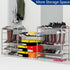 4-Tier Expandable Adjustable Shoe Organizer - Silver Wire Grid Storage Shelf