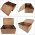 Wicker Storage Baskets with Lid, Set of 2 Handwoven Seagrass Organizer Bins for Shelves, Drawers, Closet