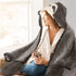Cozy Sloth Wearable Hooded Blanket for Adults - Super Soft Warm Plush Flannel Fleece & Sherpa Hoodie Throw Cloak Wrap