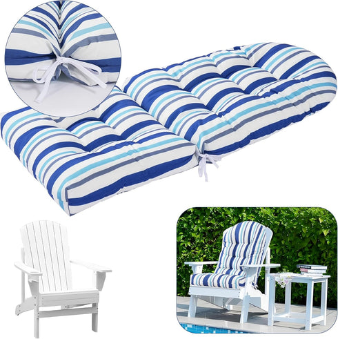 Enipate Weather Resistant Adirondack Chair Cushions High Back Rocking Chair Cushion Indoor Outdoor Patio Tufted Thicken