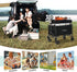 176lbs Camping(Black-5.8 164L) SUNNYFEEL Collapsible Wagon Cart with Wheels Foldable - Standard Borderless Version