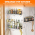 3 Pack, Bunoxea Spice Rack Wall Mounted Space-Saving Spice Organizer for Spice Jars and Seasonings,Screw or Adhesive