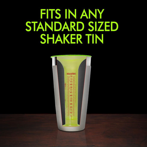 Pour Tester for Bartenders, Liquid Measuring Tool with 1 Ounce Shot Line, Fits in Shaker Tin