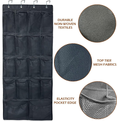 18 Pockets Door Hanging Water Bottle Organizer Rack, Large Capacity Door Storage for Stanley Tumbler in Classroom Office
