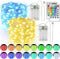 StarryEver 66ft 200LED Fairy Lights Battery Operated, 2 Pack 33ft 16 Color