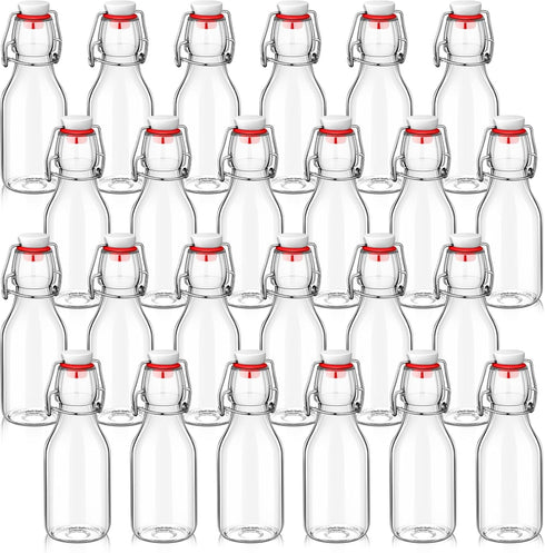 EBOOT Flip Top Glass Bottles with Caps Beer Clear Swing Top Glass